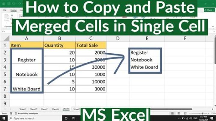 How do I turn merged cells into single cells?