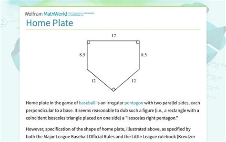 Is Home Plate A Pentagon?