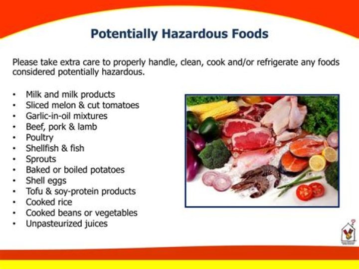 What are 5 Potentially hazardous foods?