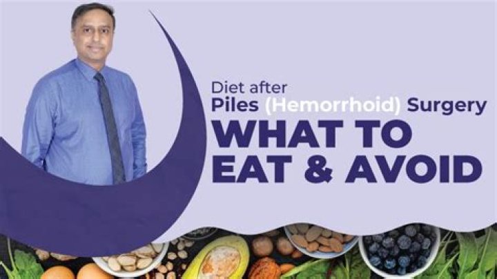 What food should be eaten after hemorrhoid surgery?