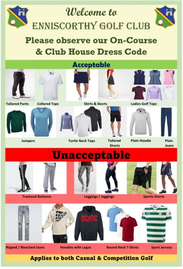 What is dress code in golf club?