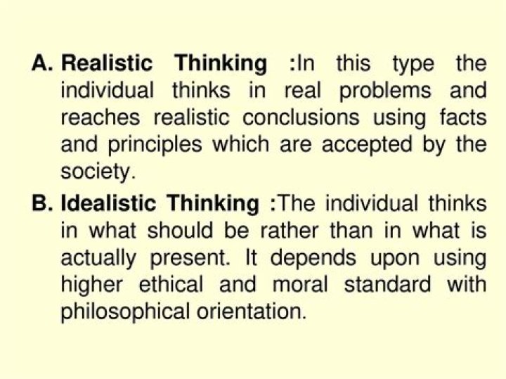 What is realistic thinking?