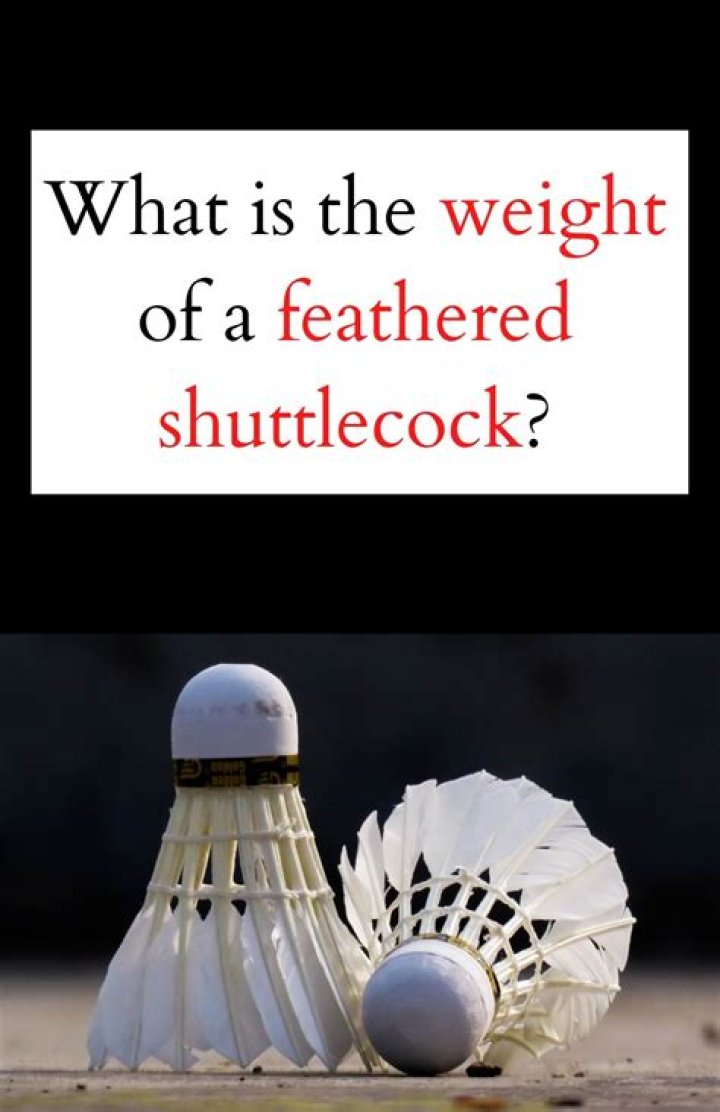What is the weight of a shuttlecock?